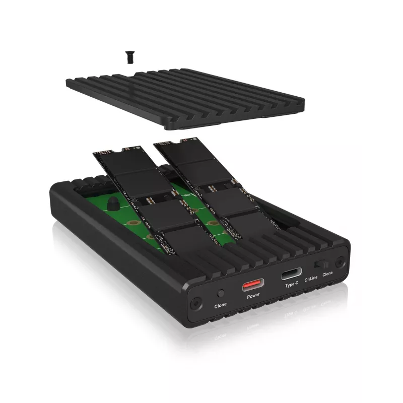 ICY BOX IB-2817MCL-C31 SSD korpuss Melns M.2 USB darbināms