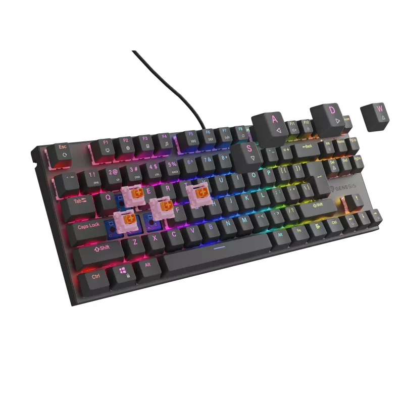 GENESIS Thor 303 TKL tastatūra Gaming USB QWERTY spāņu Melna