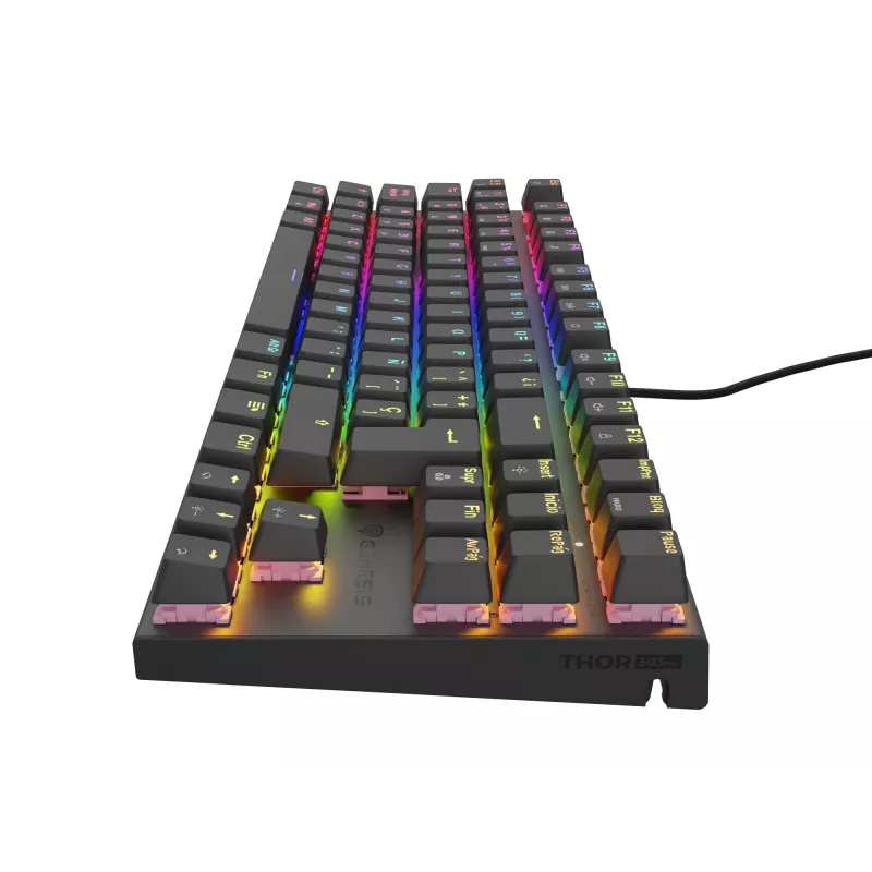 GENESIS Thor 303 TKL tastatūra Gaming USB QWERTY spāņu Melna