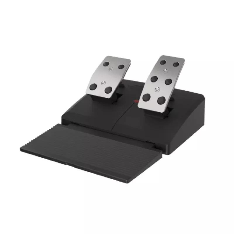 GENESIS Seaborg 400 Melns, Silver USB stūre + pedāļi Nintendo Switch, PC, PlayStation 4, Playstation 3, Xbox 360, Xbox One, Xbox One S, Xbox One X