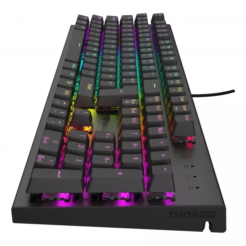 GENESIS Thor 303 spēļu tastatūra USB QWERTZ vācu melna mehāniska RGB