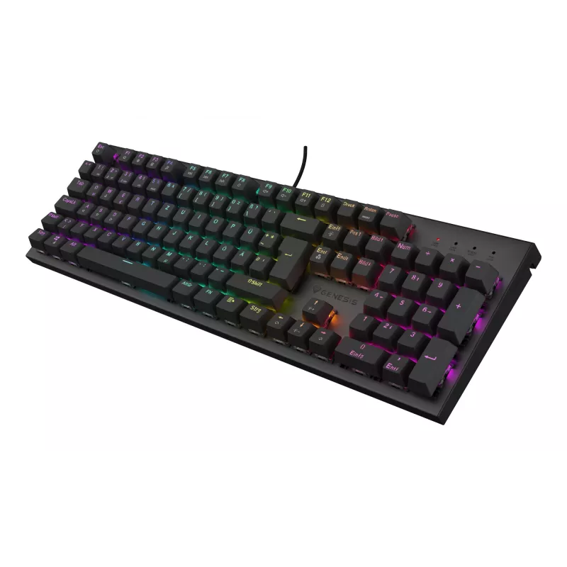 GENESIS Thor 303 spēļu tastatūra USB QWERTZ vācu melna mehāniska RGB