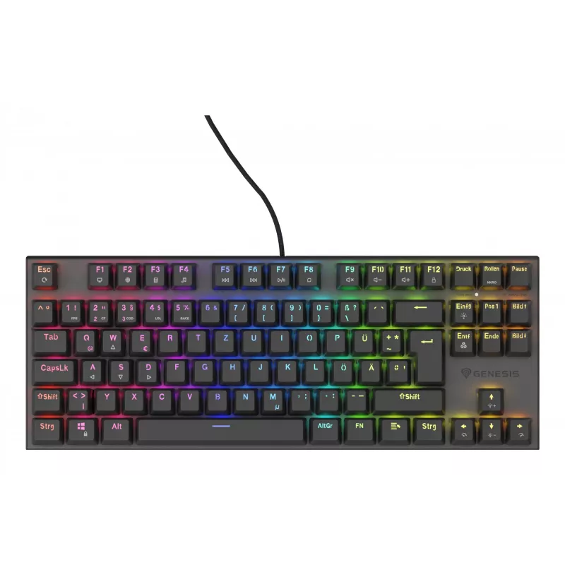 GENESIS Thor 303 TKL tastatūra spēlēm USB QWERTZ vācu melna