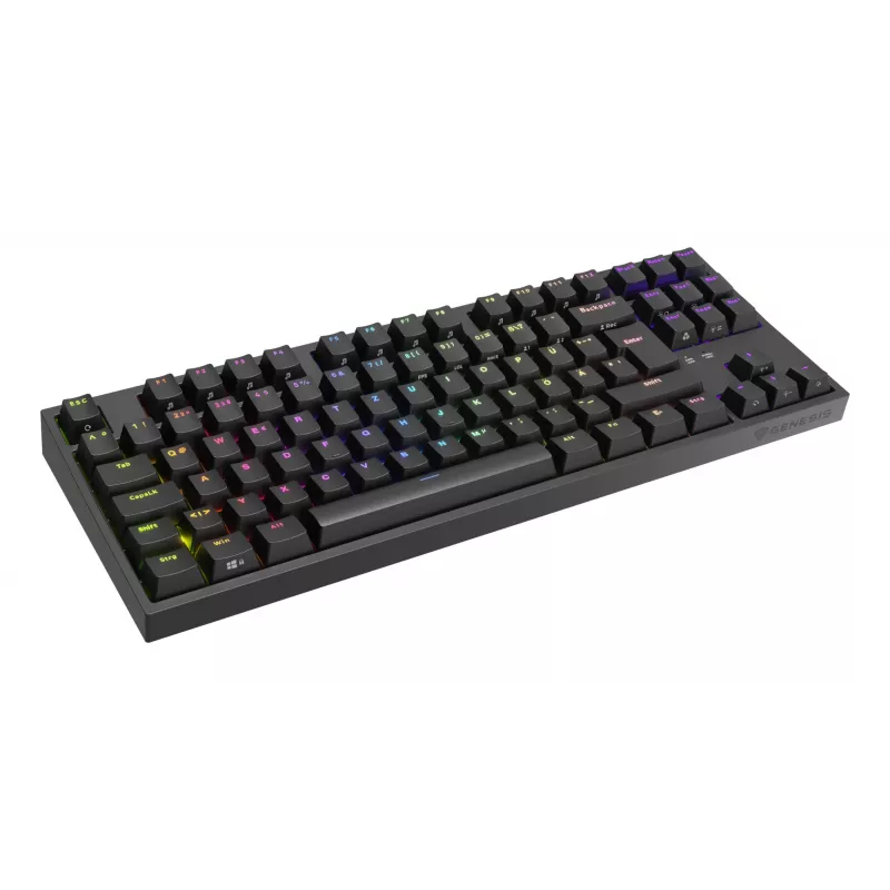 GENESIS Thor 404 TKL tastatūra Spēļu USB QWERTZ Vācu Melna