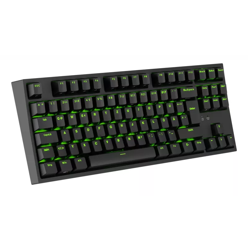 GENESIS Thor 404 TKL tastatūra Spēļu USB QWERTZ Vācu Melna