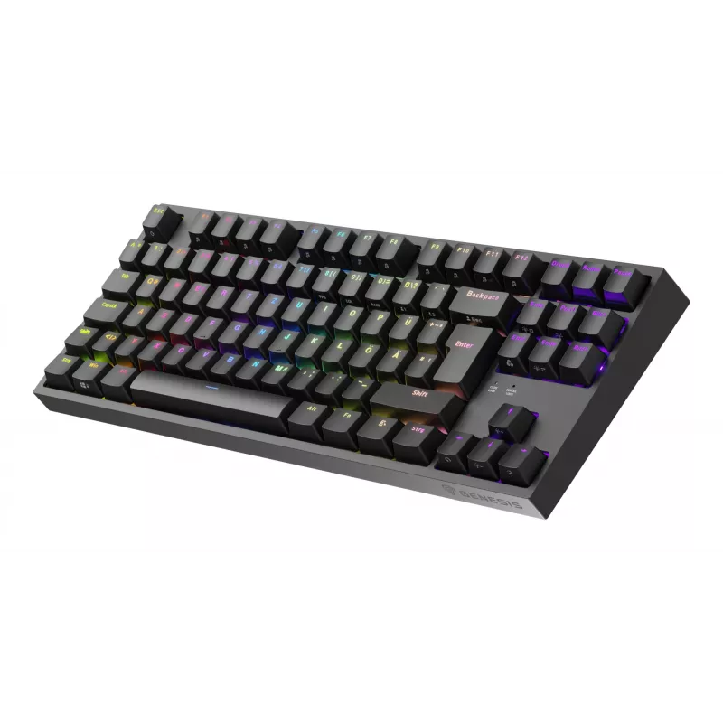 GENESIS Thor 404 TKL tastatūra Spēļu USB QWERTZ Vācu Melna