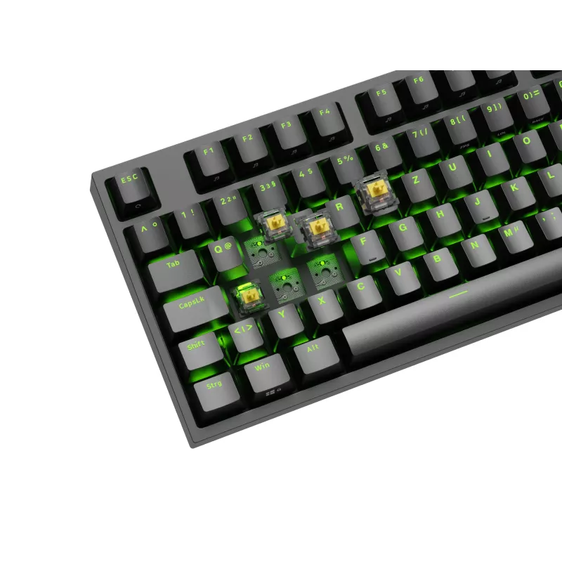 GENESIS Thor 404 TKL tastatūra Spēļu USB QWERTZ Vācu Melna