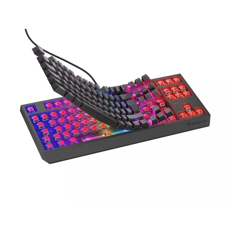 GENESIS Thor 230 TKL tastatūra Spēlēm USB QWERTY spāņu melna