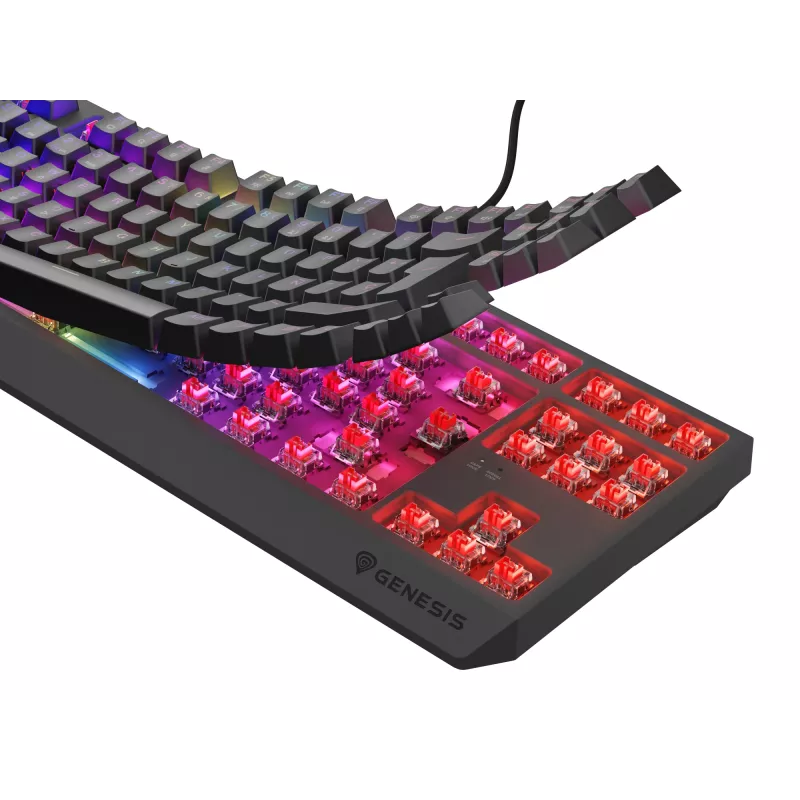 GENESIS Thor 230 TKL tastatūra Spēlēm USB QWERTY spāņu melna