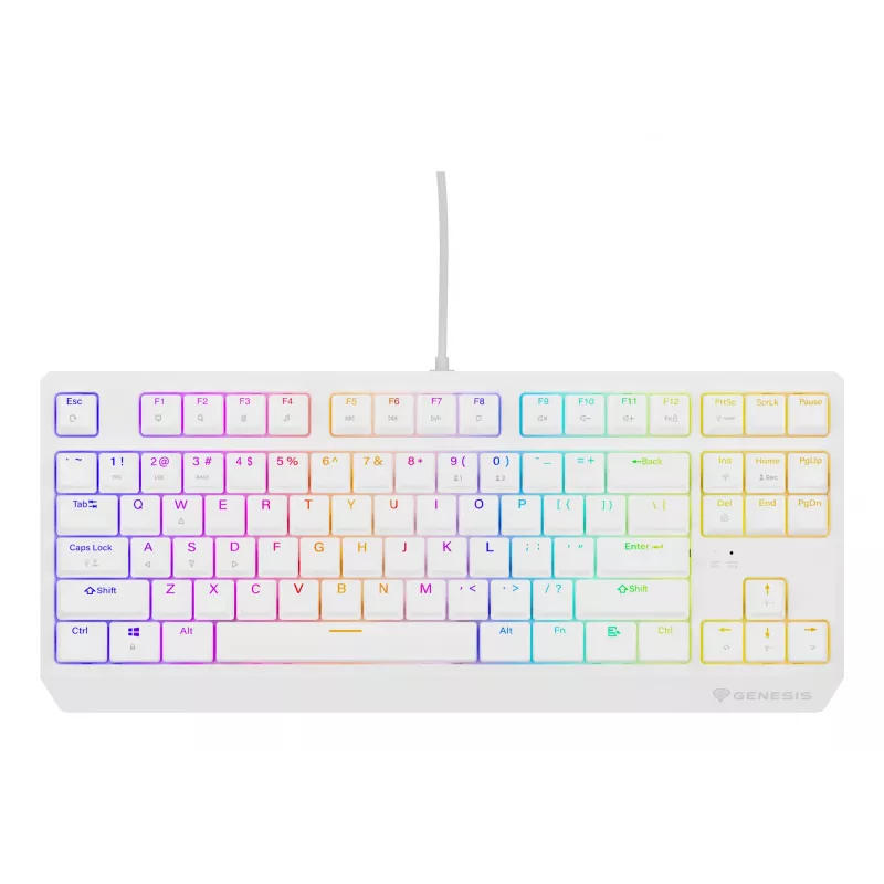 GENESIS Thor 230 TKL tastatūra Spēļu USB QWERTY US English Balta