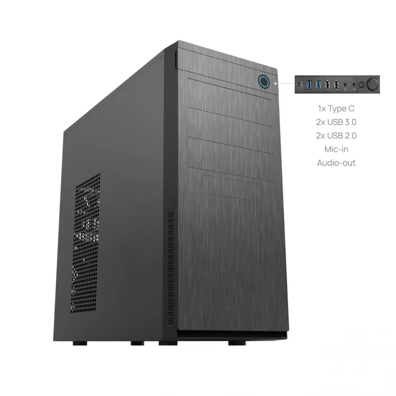 Chieftec HC-10B-OP datora korpuss Mini Tower melns