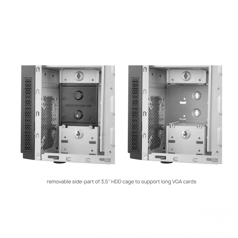 Chieftec HC-10B-OP datora korpuss Mini Tower melns