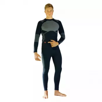Glovii GXBL apsildāma termoaktīvā apakšveļa ziemas sportam, unisex, L, melna, elpojoša, uzlādējams akumulators