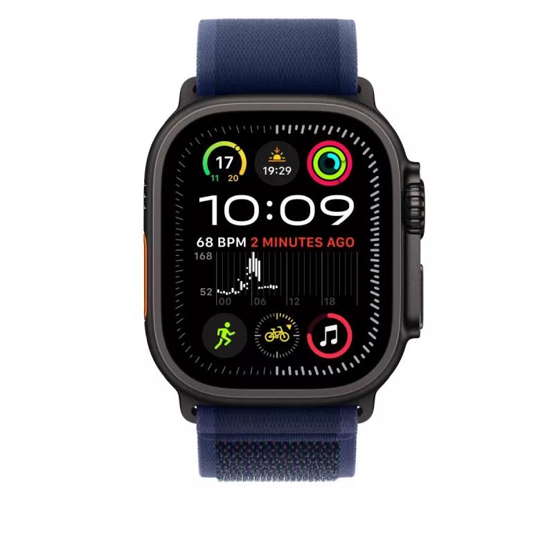 APPLE 49mm zila Trail Loop - S/m - melna titāna apdare