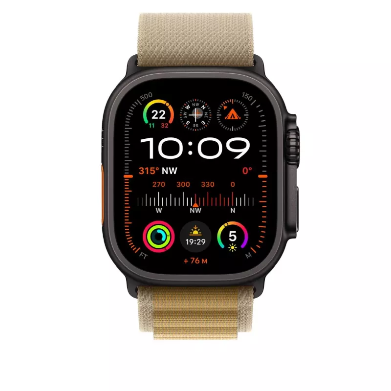 APPLE 49 mm iedeguma Alpine Loop — S — melna titāna apdare