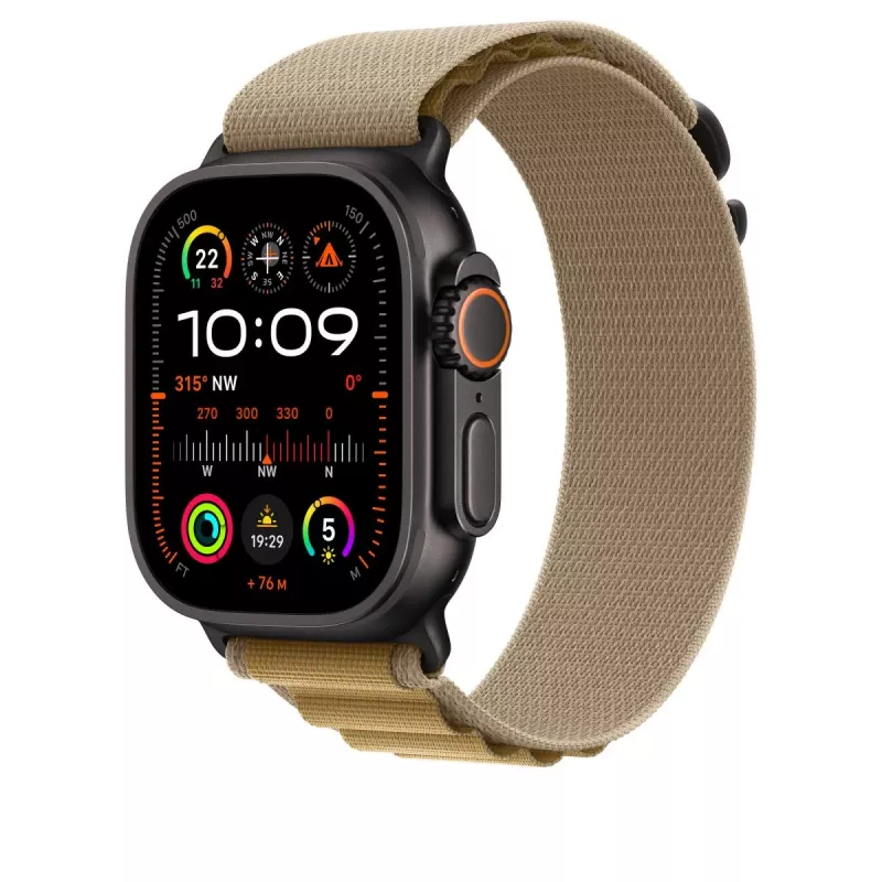 APPLE 49 mm iedeguma Alpine Loop — S — melna titāna apdare