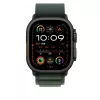 Siksniņa Apple 49mm Dark zaļa Alpine Loop Small ar melnu titāna apdari