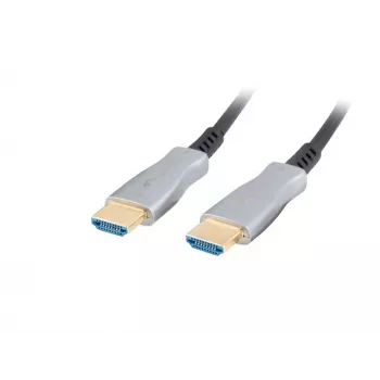 LANBERG HDMI kabelis - vīrišķais/vīrišķais v2.0 optiskais kabelis 50m melns AOC