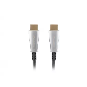 LANBERG HDMI kabelis - vīrišķais/vīrišķais v2.0 optiskais kabelis 50m melns AOC