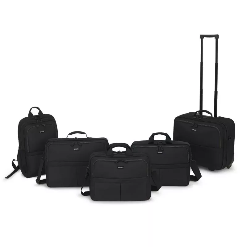 DICOTA Multi Plus Scale - 14-15.6in klēpjdatora soma - Melna / 600d pārstrādāts PET