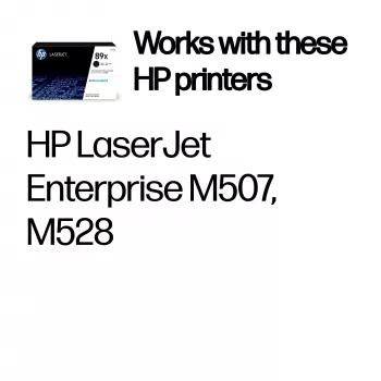 HP 89X augstas ražības melna oriģinālā LaserJet tonera kasetne, 10000 lapu, Melna, 1 gab.