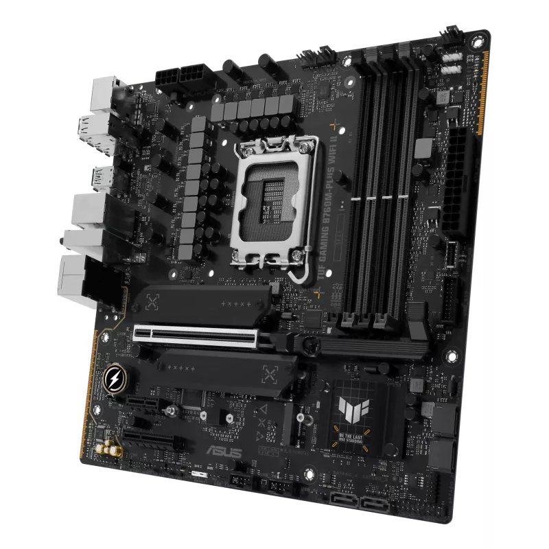 Mātesplate ASUS TUF GAMING B760M-PLUS WIFI II — Intel B760, LGA 1700, micro ATX, DDR5, 4 DIMM, Wi‑Fi 6E, 2.5 Gb LAN