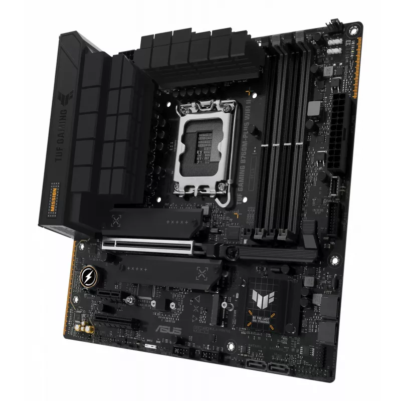Mātesplate ASUS TUF GAMING B760M-PLUS WIFI II — Intel B760, LGA 1700, micro ATX, DDR5, 4 DIMM, Wi‑Fi 6E, 2.5 Gb LAN