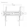 TV sienas stiprinājums ar slīpumu GEMBIRD WM-86T-01 37–86 collu ekrāniem, tērauds, slīpums -5° līdz 10°, VESA 75x75–600x400, maks. slodze 75 kg