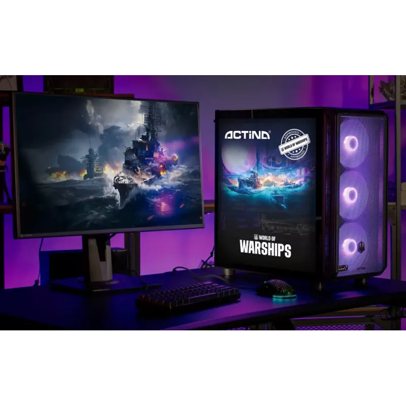 Galddators ActiveJet MIDI Tower AMD Ryzen 7 9700X, 32GB DDR5 6000MHz, 1TB SSD, Radeon RX 9060 XT 16GB, Windows 11 Pro, 850W, Melns