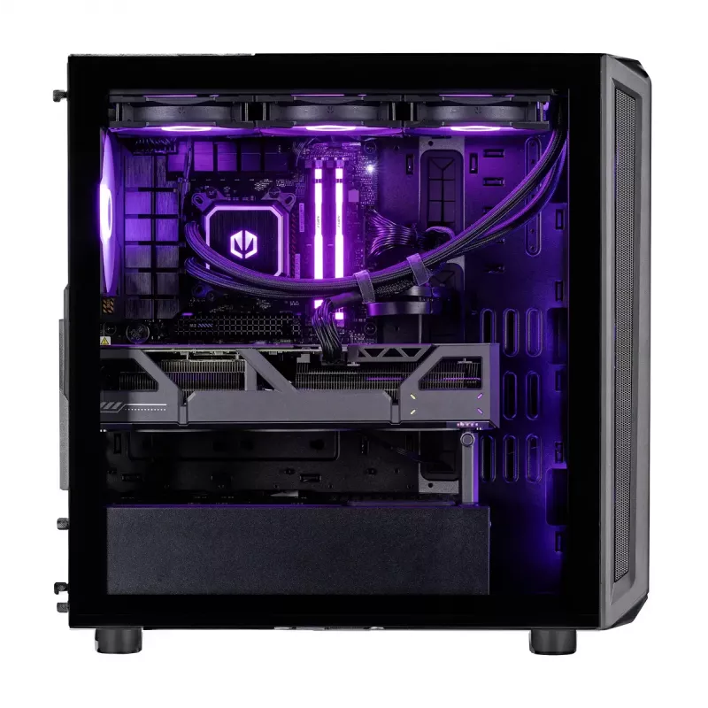 Galddators ActiveJet MIDI Tower AMD Ryzen 7 9700X, 32GB DDR5 6000MHz, 1TB SSD, Radeon RX 9060 XT 16GB, Windows 11 Pro, 850W, Melns