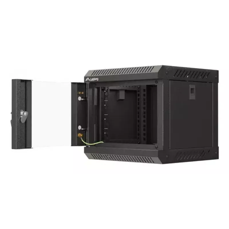 Sienas skapis Lanberg WF11-3304-10B 4U melns 30 kg kravnesība