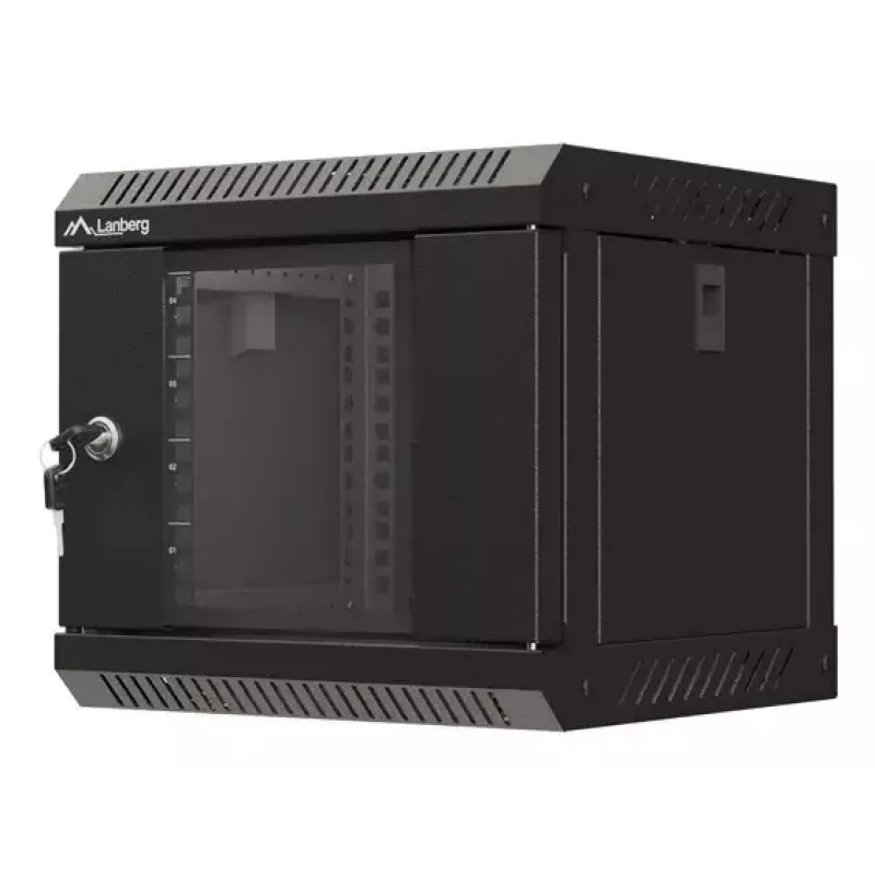 Sienas skapis Lanberg WF11-3304-10B 4U melns 30 kg kravnesība