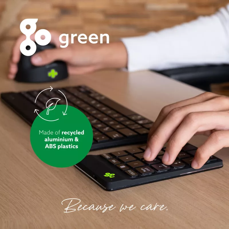 R-Go Tools Numeric keypad R-Go Numpad Break, ergonomiskais cipartastatūra ar pārtraukuma programmatūru, Bluetooth, melna