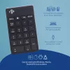 R-Go Tools Numeric keypad R-Go Numpad Break, ergonomiskais cipartastatūra ar pārtraukuma programmatūru, Bluetooth, melna