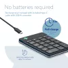 R-Go Tools Numeric keypad R-Go Numpad Break, ergonomiskais cipartastatūra ar pārtraukuma programmatūru, Bluetooth, melna