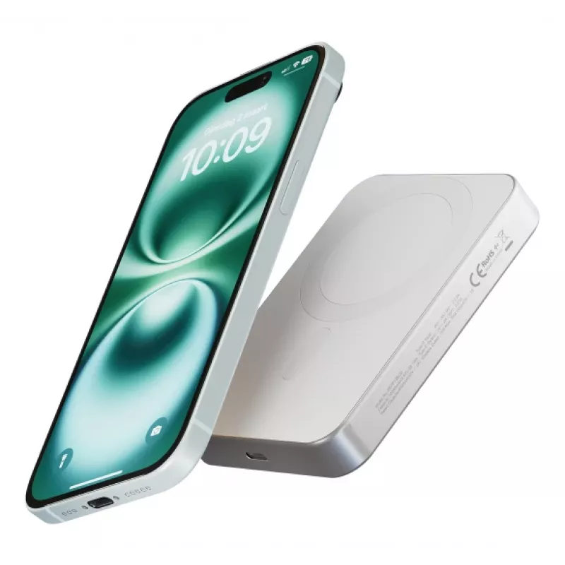 ZENS Powerbank plāns Qi2 Al 10000mah balta