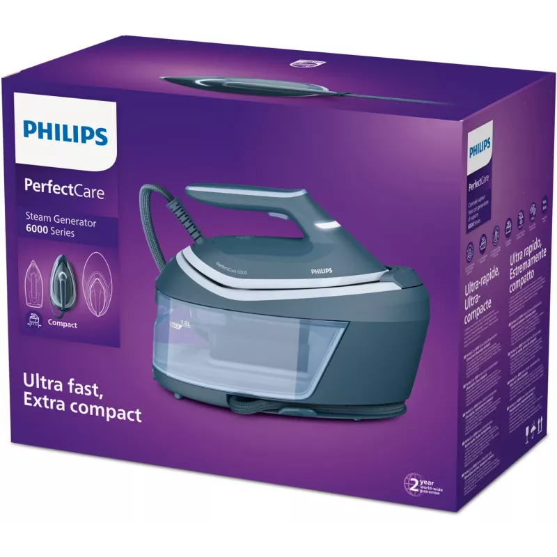Philips 6000 sērija PSG6042/20 tvaika gludināšanas stacija 2400 W 1.8 L SteamGlide Advanced zila