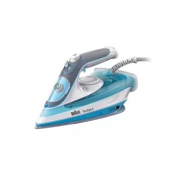 Braun TexStyle 5 SI 5006 BL sausais un tvaika gludeklis Keramikas zole 2600 W zils, pelēks, balts