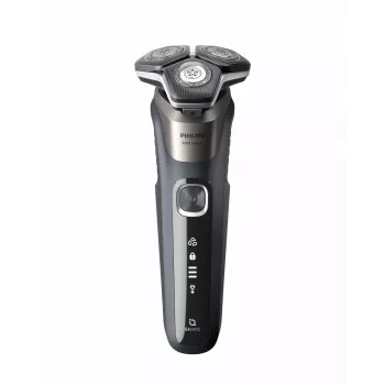 Philips SHAVER Series 5000 S5887/30 vīriešu skūšanās ierīce, rotējošais skuveklis, melna, pelēka
