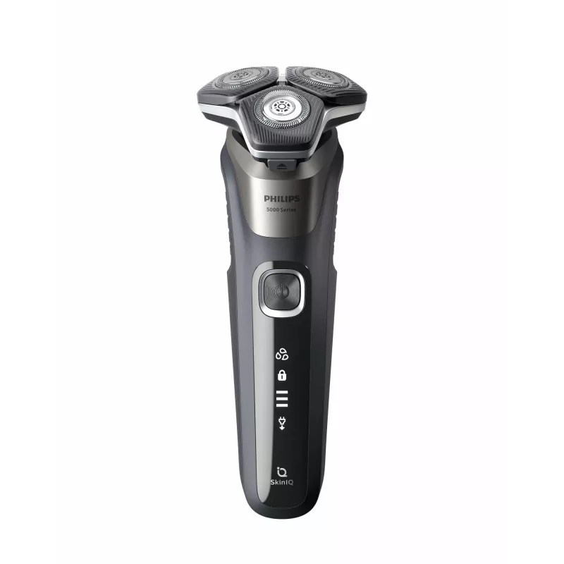 Philips SHAVER Series 5000 S5887/30 vīriešu skūšanās ierīce, rotējošais skuveklis, melna, pelēka