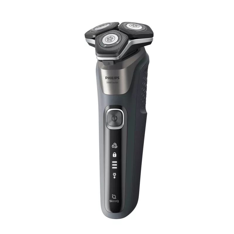 Philips SHAVER Series 5000 S5887/30 vīriešu skūšanās ierīce, rotējošais skuveklis, melna, pelēka