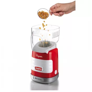Ariete 2956, Pop Corn Party Time, Popkorna automāts, 60 g kukurūzas popkornam pagatavojas 2 minūtēs ar karstu gaisu, bez taukiem, 1000 W, sarkans