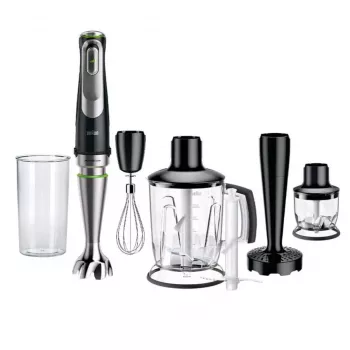 Braun MultiQuick 9 MQ9147X 0.6 L rokas blenderis 1200 W Melns, nerūsējošais tērauds