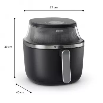 Philips 3000 series NA322/00 fritieris Viena 4,2 L Atsevišķi novietojama 1400 W Karstā gaisa fritieris Varš, Melns