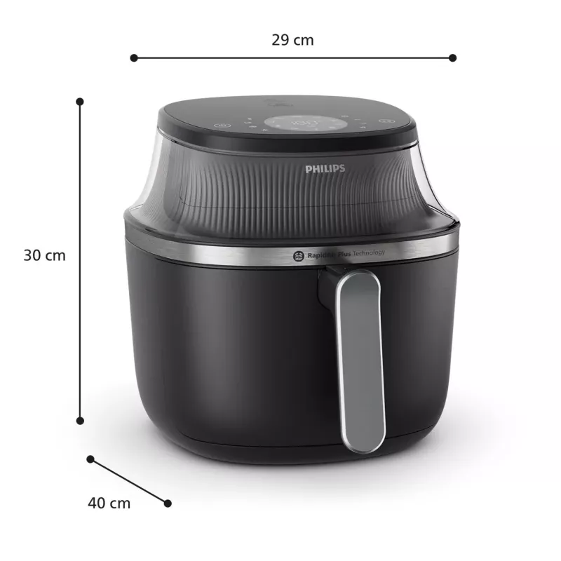 Philips 3000 series NA322/00 fritieris Viena 4,2 L Atsevišķi novietojama 1400 W Karstā gaisa fritieris Varš, Melns