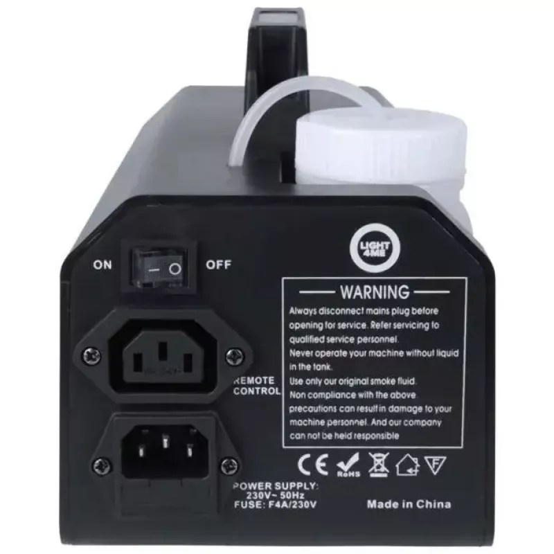 Smoke machine Light4Me GIG SET 1 400W LED — dūmu ģenerators ar LED apgaismojumu, IP20, komplektā ietilpst dūmu un miglas ģenerators