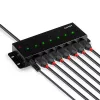Lindy 7 Port USB 2.0 Metal Hub, USB 2.0 Type-B, USB 2.0, 480 Mbit/s, melns, metāls, 1,8 m