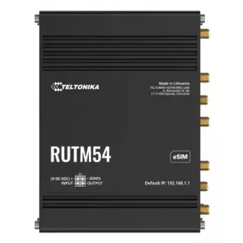 Bezvadu maršrutētājs Teltonika RUTM54 Gigabit Ethernet Divjoslu 5G Melns