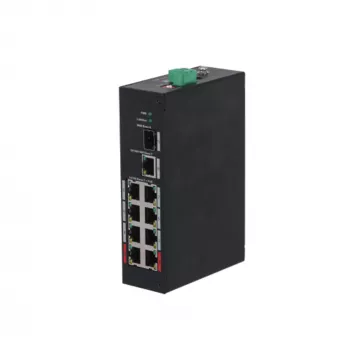 Dahua Technology PFS3110-8ET-96-V2 Nepārvaldāms Fast Ethernet (10/100) Power over Ethernet (PoE) 10U Melns