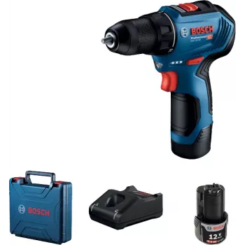 Bosch GSR 12V-30 akumulatora skrūvgriezis, 2x 2,0 Ah, 30/17 Nm, bezsuku, koferis
